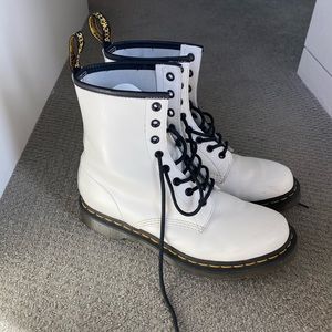 White Dr. Martens Boots